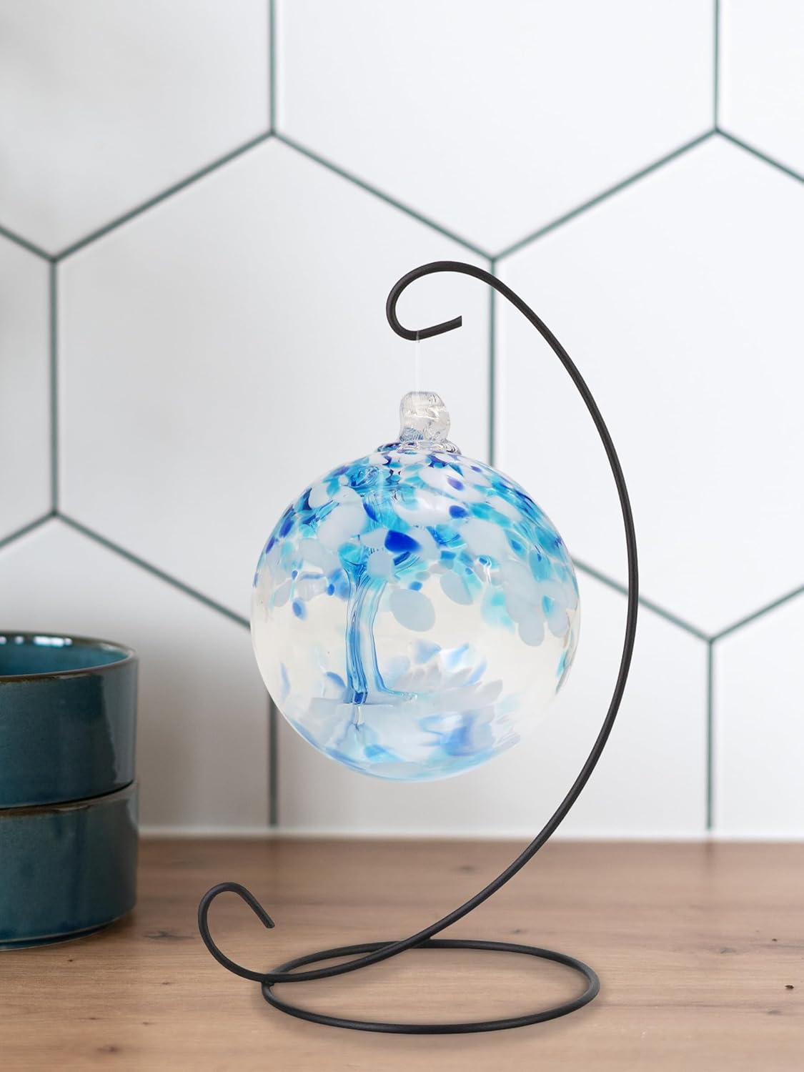 Dale Tiffany AC23215-D3 Rainbow Tree of Life Hand Blown Art Glass Ornament Witch Globe Gazing Ball