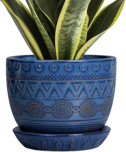 G EPGardening Pot for Plants 5 Inch - Ceramic Planter for Indoor Plants Outdoor, Succulent Pot with