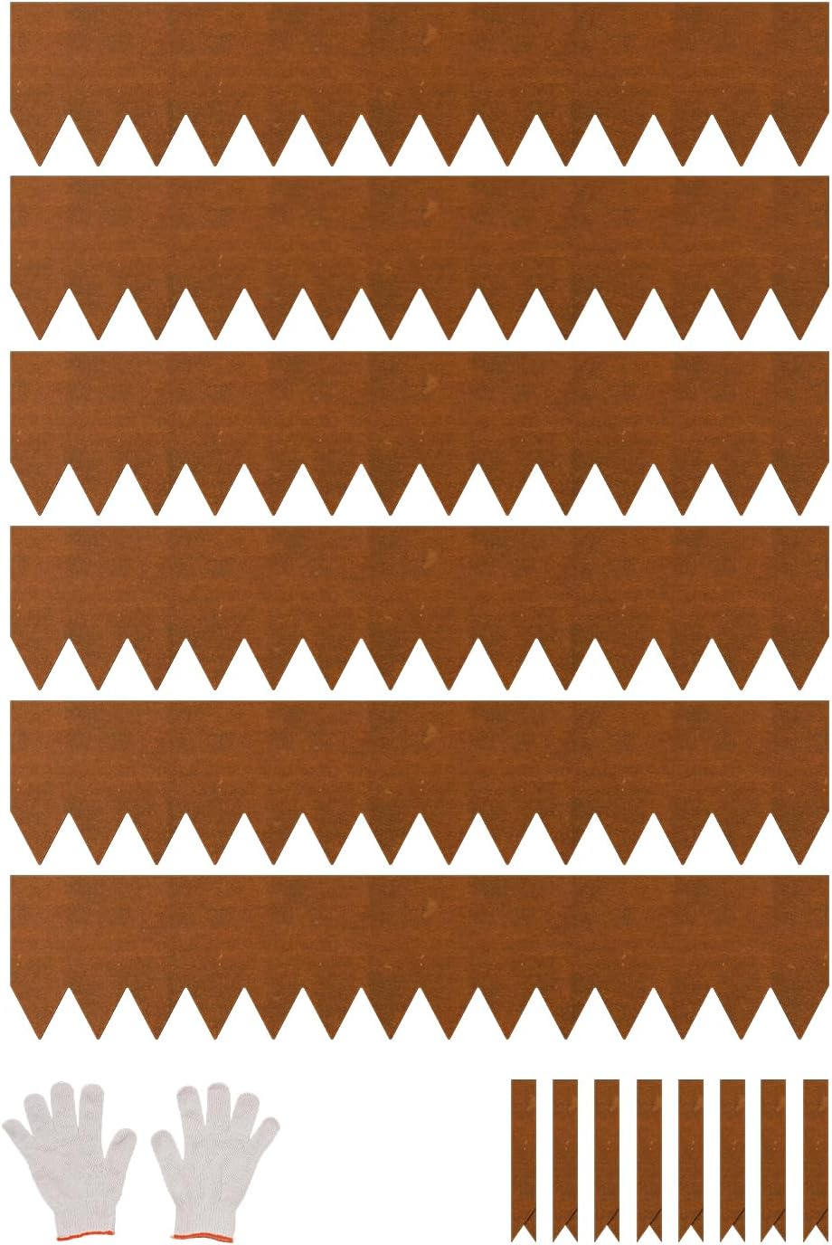 VEVOR Steel Landscape Edging, 6 Packs 40 x 8 in Weather-Resistant & Pre-Rust Metal Landscape