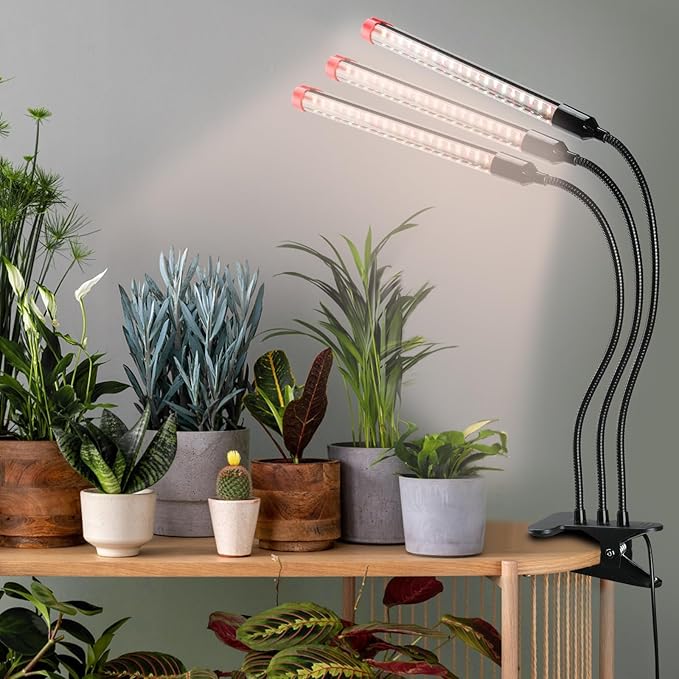 Gamechanger! 27W Power Home Plug, NOT 10W Adapter, FECiDA 3Head Clip Grow Lights for Seed Starting