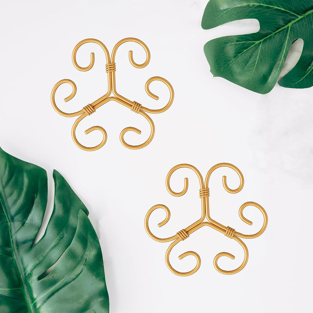 4PCS Iron Monstera Support, Uniquely Designed Plant Support Stakes for Indoor Plants, Stable Plant
