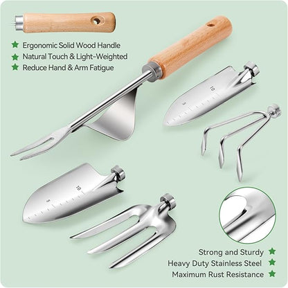 Gardening Tools 9-Piece Heavy Duty Garden Hand Tools with Fashion and Durable Garden Tools