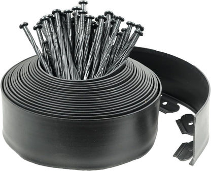 Hugeleaf Landscape Edging Kit 40 Feet with 48pcs Spikes, 4 Inches Garden Edging Flexible Landscape