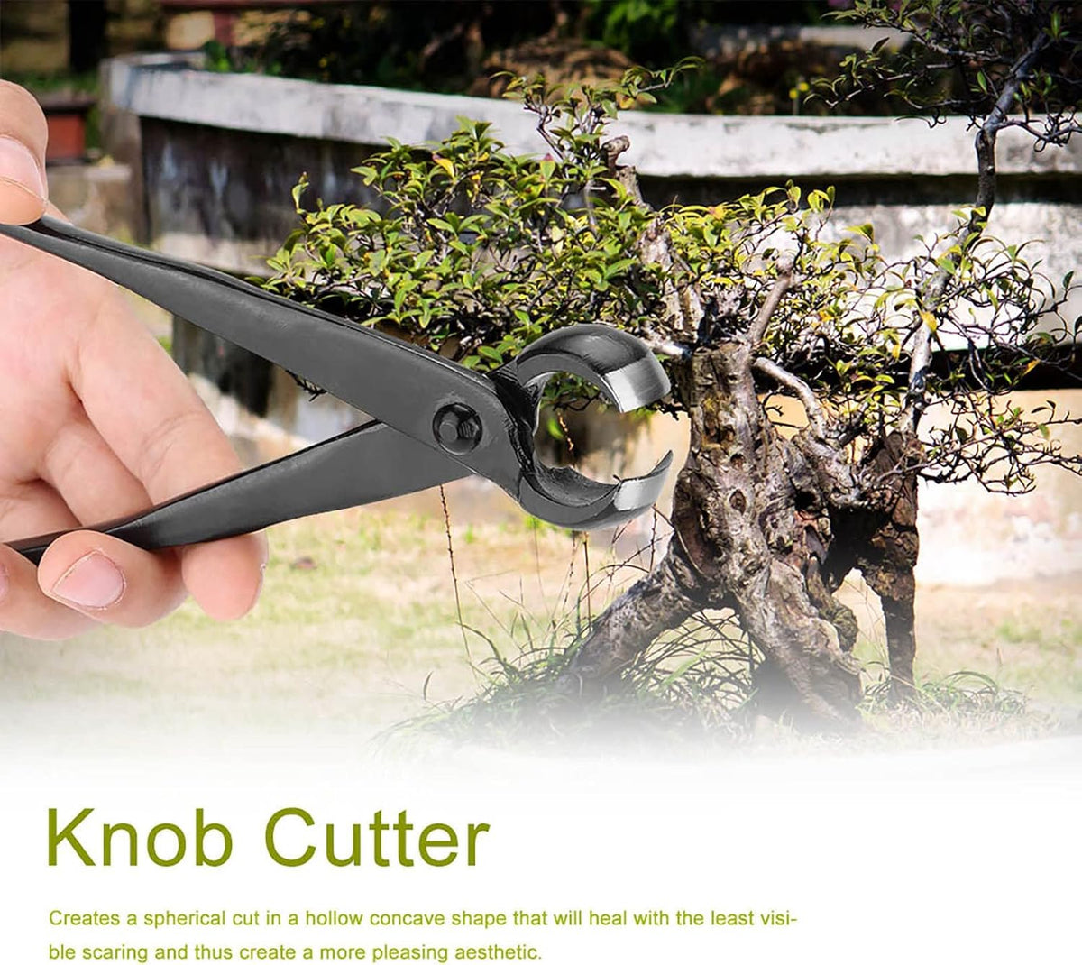 Bonsai Concave Cutter, Bonsai Tools Concave Cutter, 8.4 Inch Manganese Steel Alloy Sharp Blade