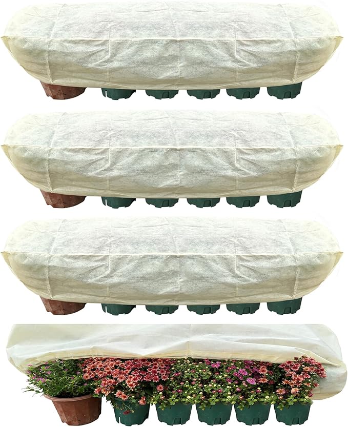 Plant Frost Cover, Rectangular Planter Plant Winter Frost Blanket, Plant Frost Tree Cover Bag with