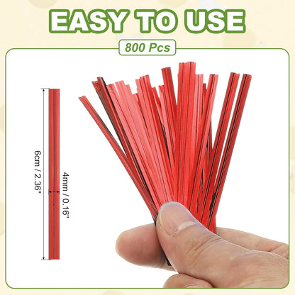 PATIKIL Bag Twist Ties 2 Inch, 800 Pcs Metallic Bread Ties for Treat Plastic Bags Gift Wrapping