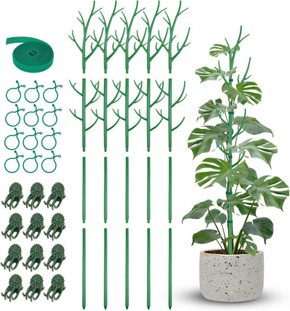 NiHome 50" Plant Support Stakes 5-Pack for Indoor & Outdoor Garden Climbing Plants Enhances Upright