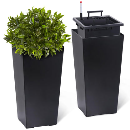 Garvee 22.5" Tall Planters Set of 2, Outdoor＆Indoor Planter Pots
