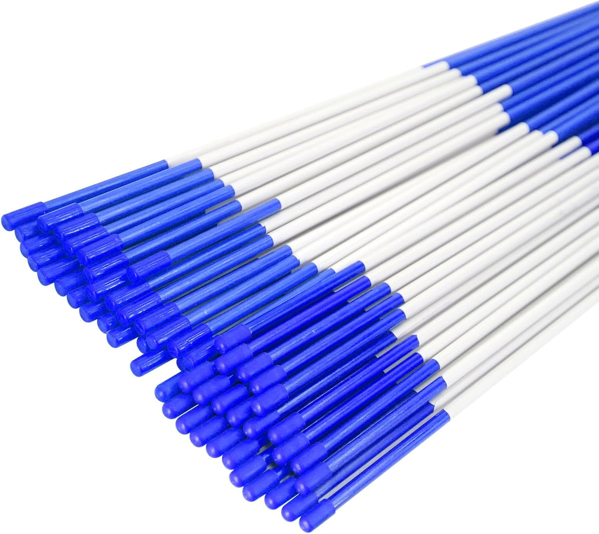 Driveway Markers Snow Stakes 48 inch Blue Plow Stakes Reflective Fiberglass, Pack of 100 for