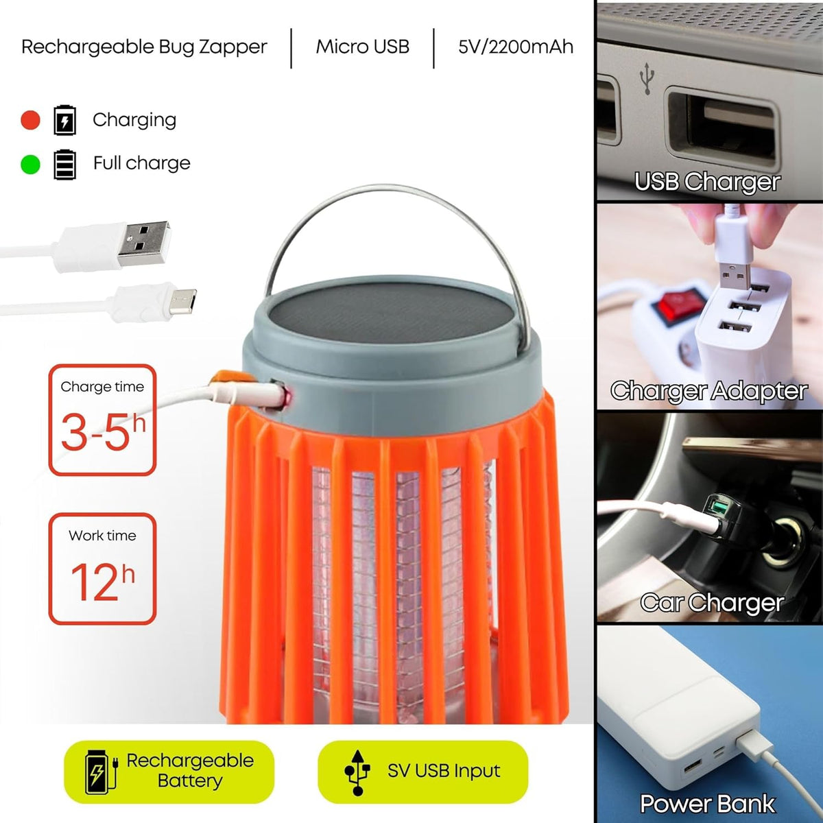 Fuzebug Buzz Blast Pro Mosquito Killer Solar Bug Zapper Outdoor Waterproof and Indoor Buzz Blast