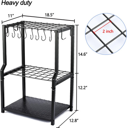 Garden Tool Organizer,Yard Tool Rack Heavy Duty,Free Standing for Garage Corner,Garage