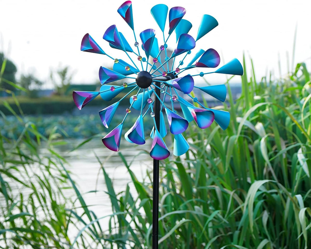 Decoroca Wind Spinner Choice for Families - 72in Large Outdoor Metal Wind Spinners - Pretty Outdoor