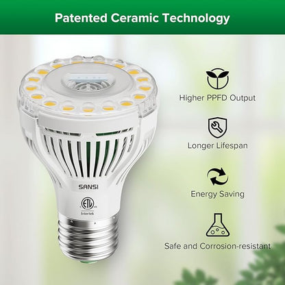 SANSI Grow Lights for Indoor Plants, 4 Head Dimmable Plant Lights for Indoor Growing, 35"-64"