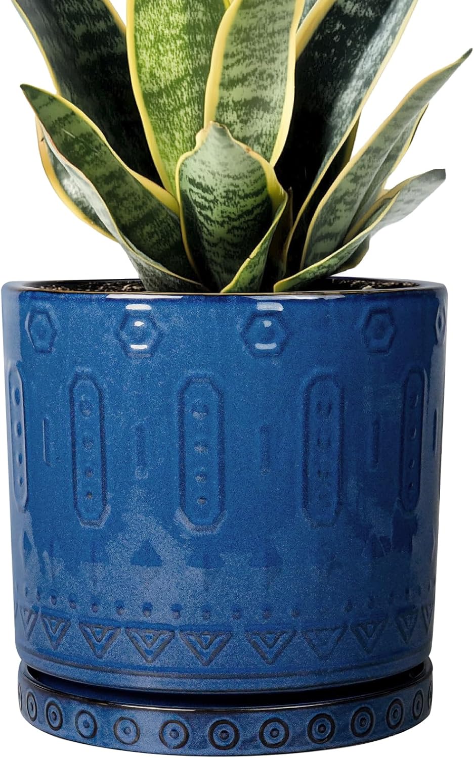 6 Inch Plant Pot - Ceramic Planter for Outdoor Plants Indoor Plant Pot with Drainage Holes and