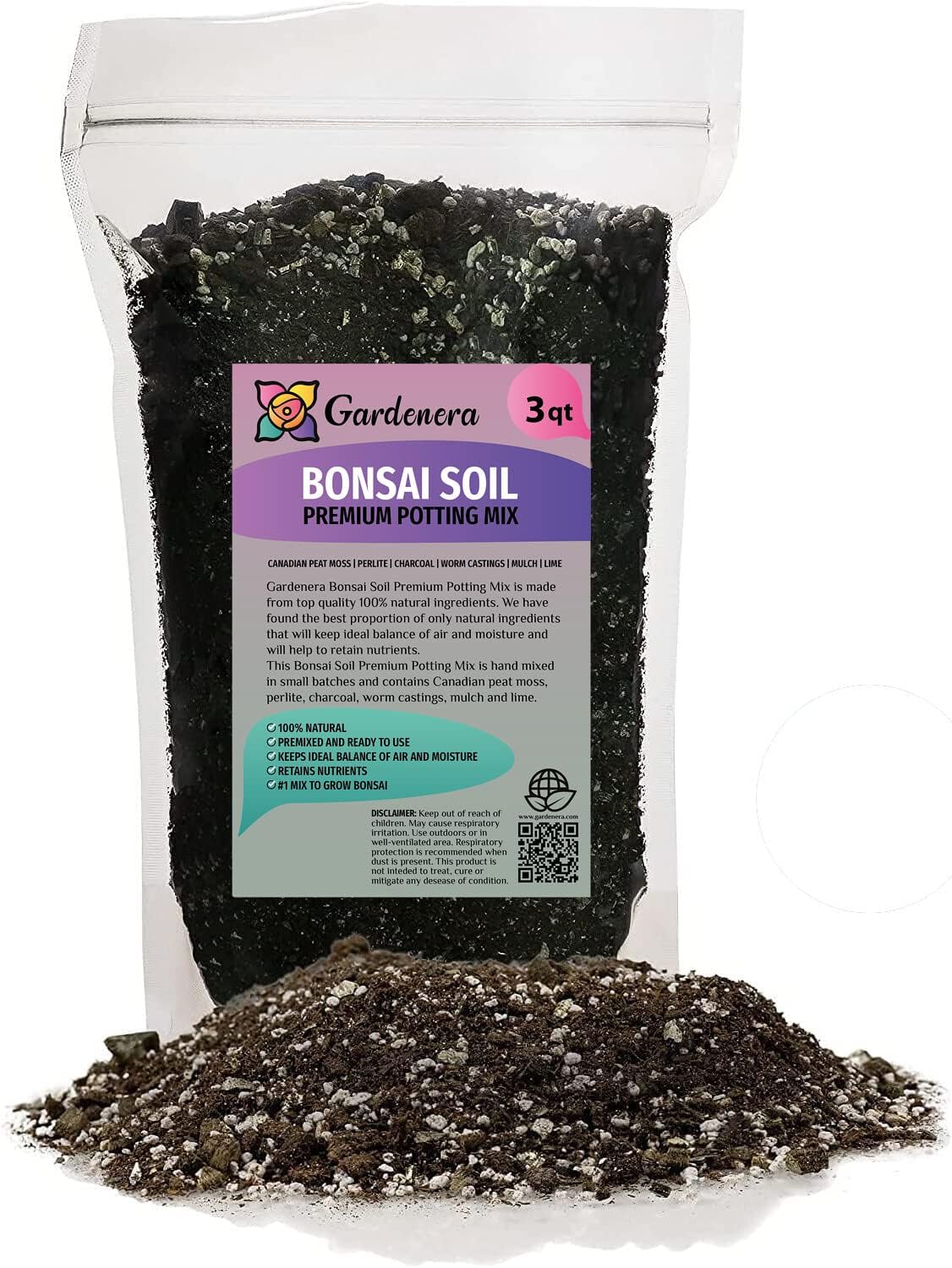 Gardenera Pro Bonsai Soil Premium Potting Mix - Achieve Bonsai Perfection with Natural Ingredients