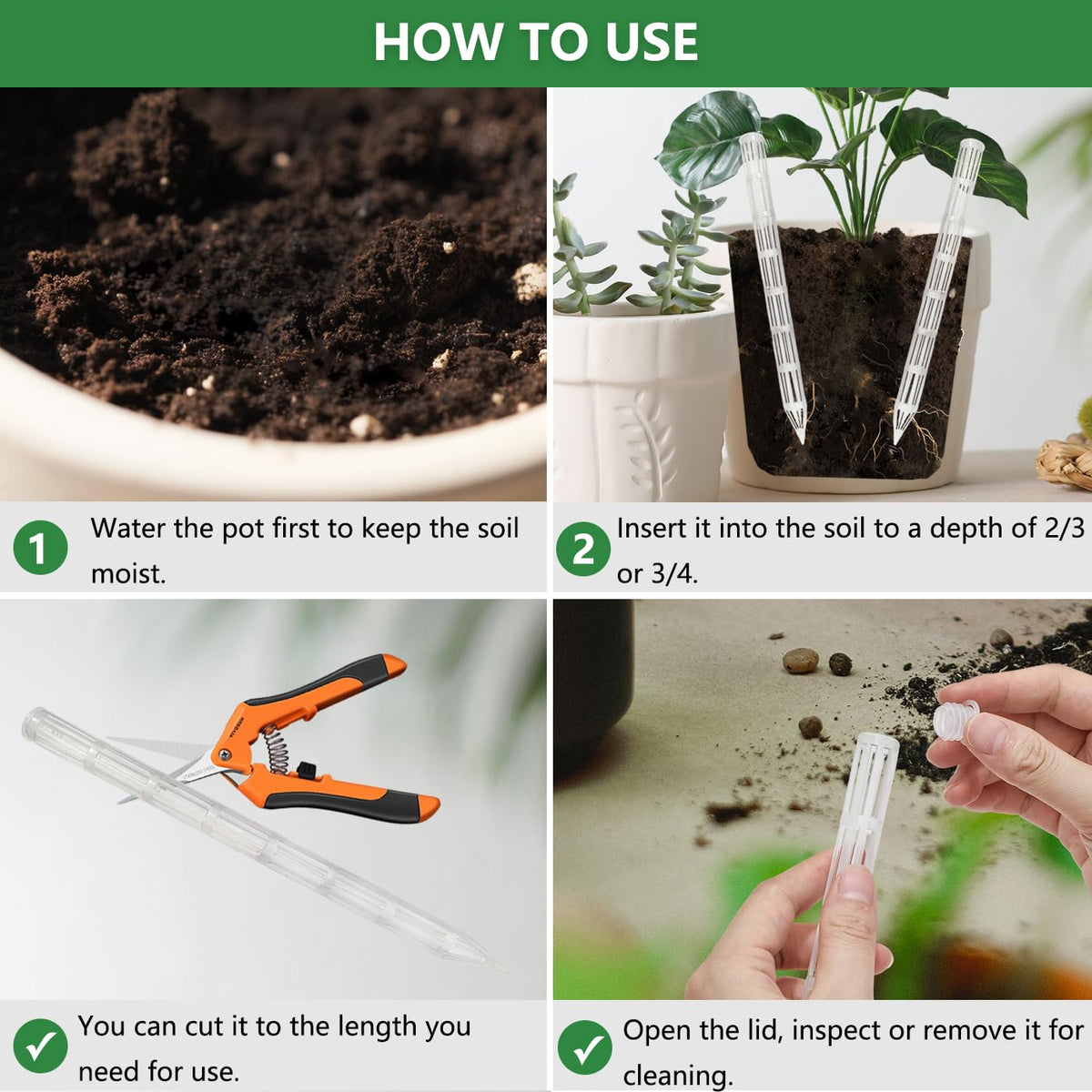 Belit 16 Pcs Plant Root Ventilation Stakes, Breathable Stake Beneficial for Root Respiration