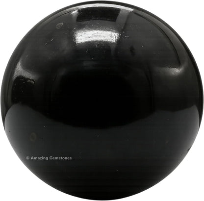 Amazing Gemstone Black Tourmaline Crystal Ball with Stand - 2" Inches Crystal Sphere Meditation