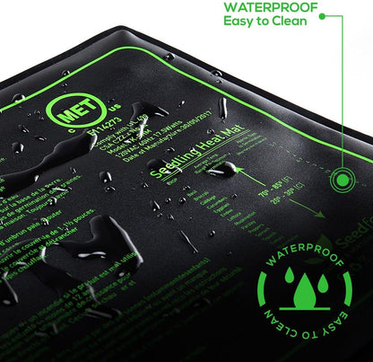 MET Certified Seedling Heat Mat, Seedfactor Waterproof Durable Germination Station Heat Mat, Warm