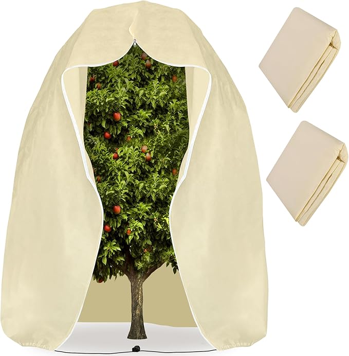 2 Pack 94" x 79" Large Plant Covers Freeze Protection- Reusable Winter Plant Frost Protection Cover