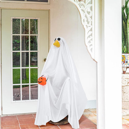 Halloween Goose Outfit Ghost Porch Outfits Yard Clothes Silly Lawn Shirt for 23'' Cement Plastic