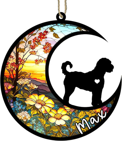 Personalized Dog Memorial, Custom Name Goldendoodle Dog Christmas Ornament with Name, Custom