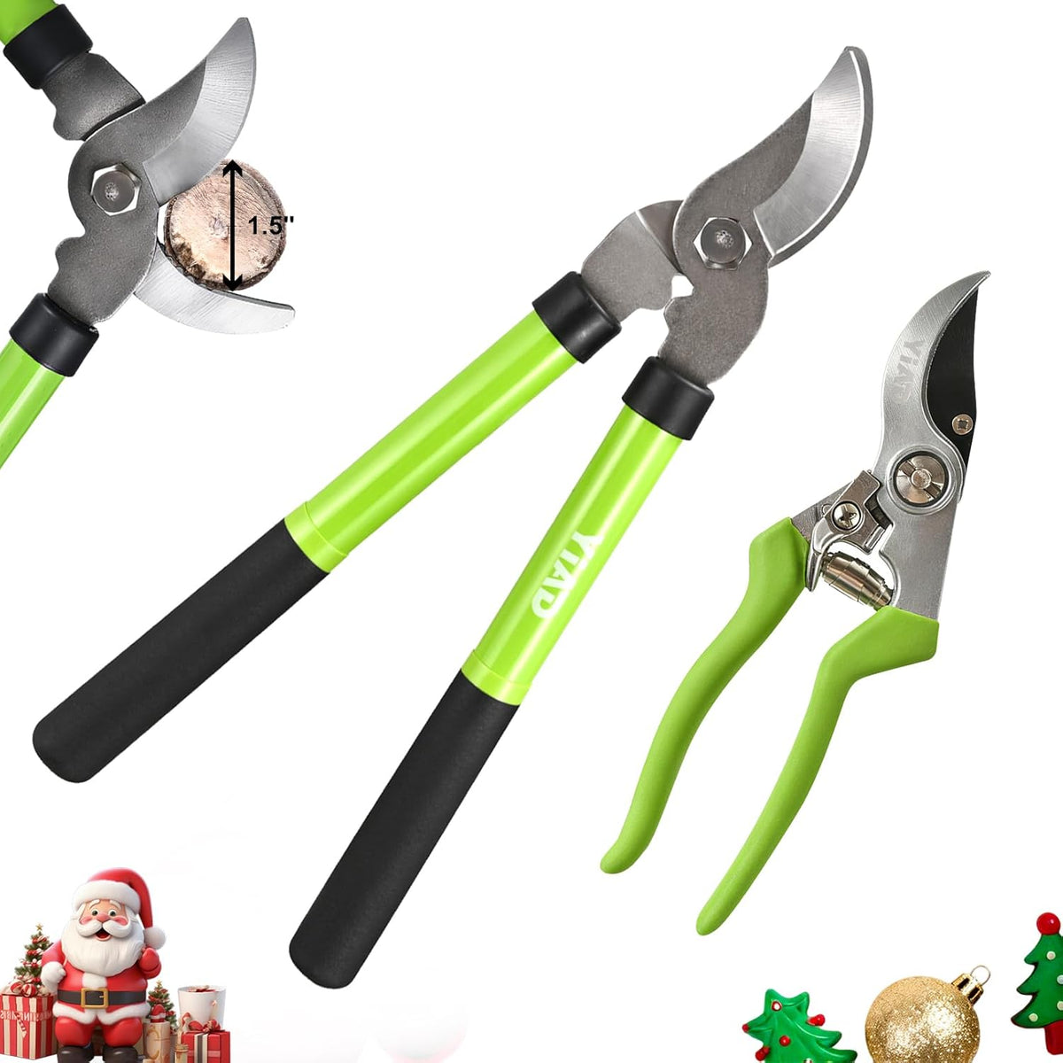Loppers for Tree Trimmer 15" Branch Cutter Bypass Tree Clippers Rust-Resistant Blade,Tree Loppers