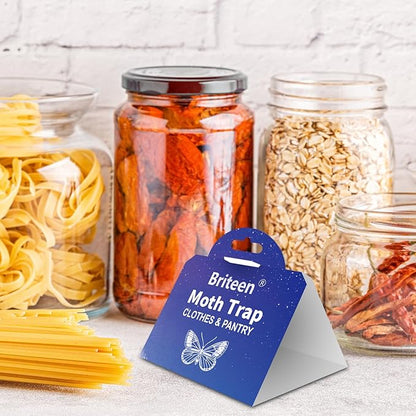 Pantry Moth Traps 10-Pack Safe and Effective for Food and Clothing- Glue Traps with Pheromones for