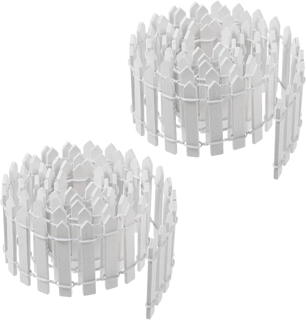 2pcs Mini Picket Fence, 34in Long Wooden Decorative Picket, Micro Landscape Little Ornaments for