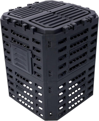 90 Gallon Garden Composter Bin - Premium Recycled Plastic, Large 340 Liter Capacity, Easy Assembly