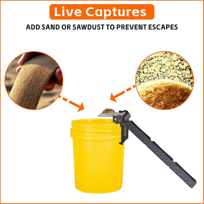 Walk The Plank Bucket Mouse Trap for Rats and Mice – Fits 5 Gallon or Larger Buckets, Auto Reset