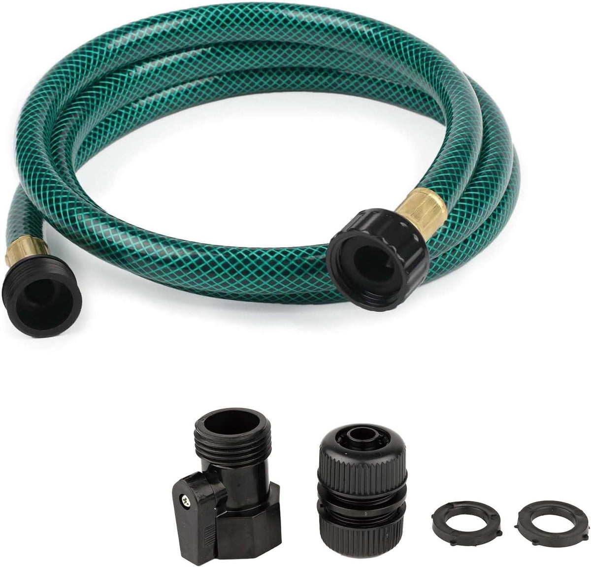 Garden Hose Leakproof for Gardener: 1/2” PVC Water Hoses with GHT Fittings - 5 FT No Kink and
