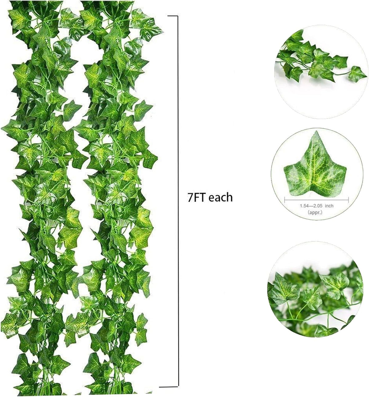 Unilove 168 feet Fake Foliage Garland Leaves Decoration Artificial Greenery Ivy Vine Plants for