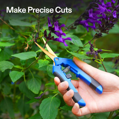 VIVOSUN 2-Pack Curved Gardening Scissors 6.5 Inch Hand Pruner Shear with Titanium Coated Precision