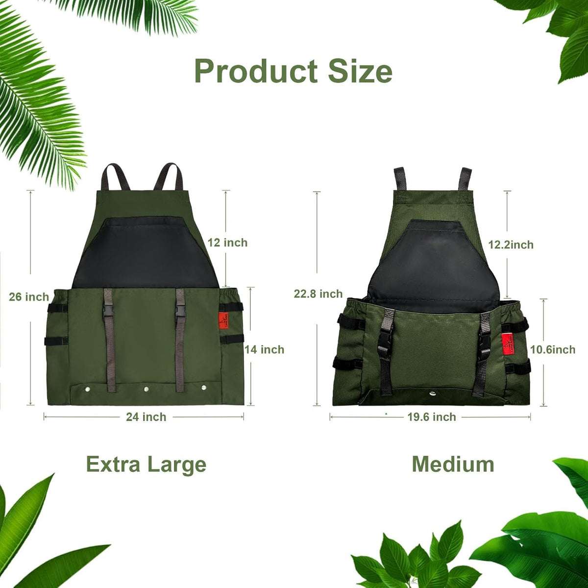 Extra Size Gardening Apron Waterproof Cross Back Apron Women, 600D Polyester Heavy Duty Men Apron