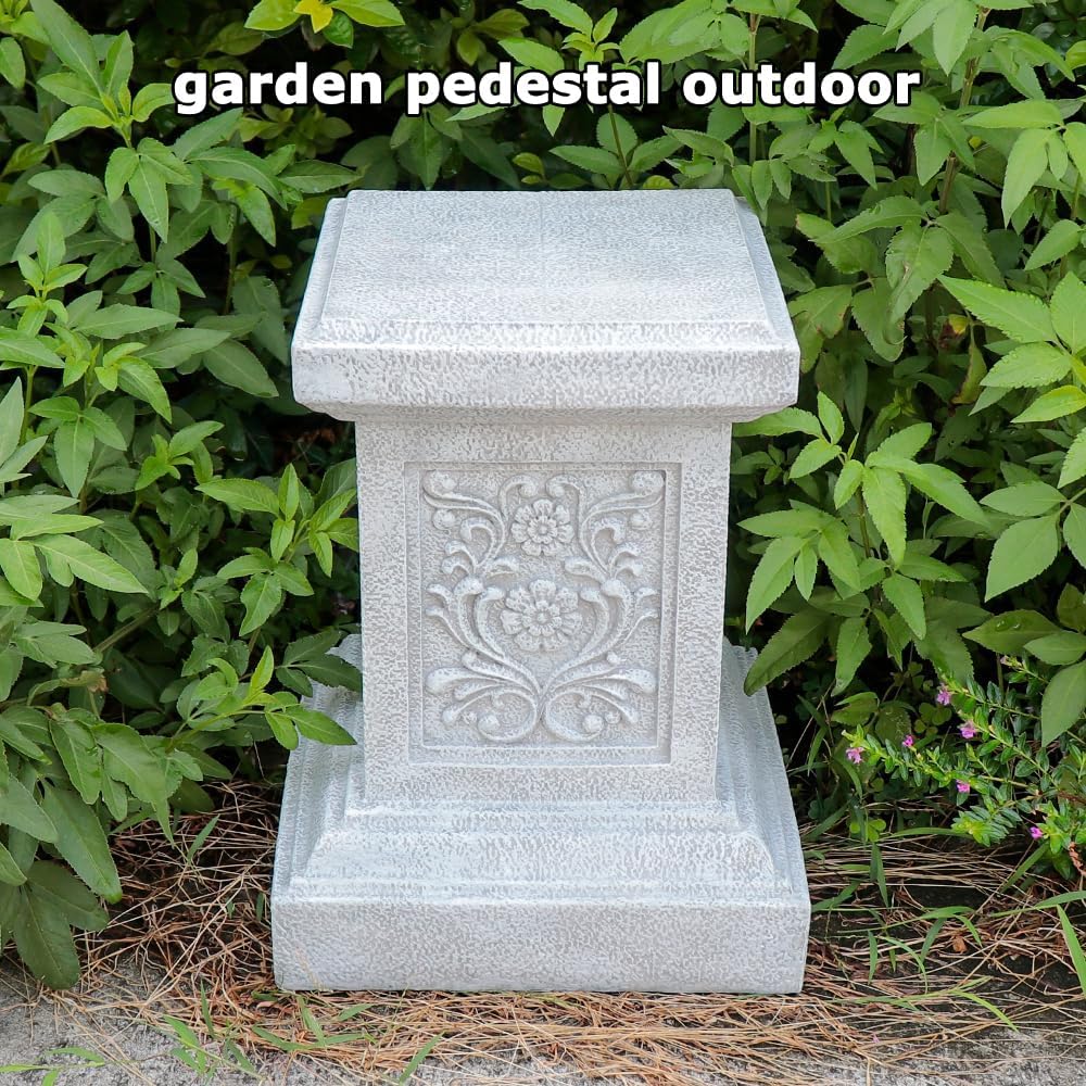 Classic Statuary Stand Outdoor Pedestal Sculpture Decor Plinth Base Riser, Garden or Home Resin