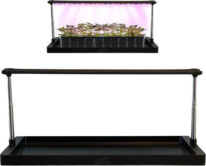 Epic Gardening Seed Starting Grow Light - Full-Spectrum LED with Adjustable Height & Integrated