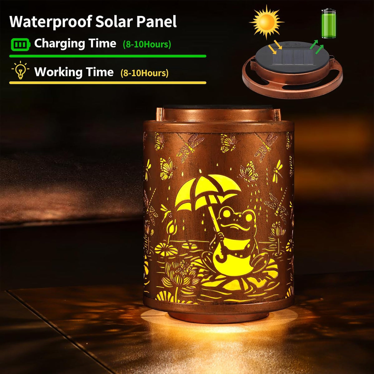 Solar Lanterns Garden Decor Birthday Gifts for Women Mon Grandma Metal Hanging Solar Lights