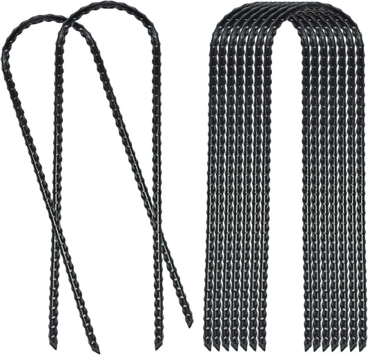 20 Pack 10 Inch Heavy Duty Trampolines Wind Stakes Galvanized Steel Garden Stakes U-Shaped Staples