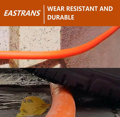EASTRANS Short Garden Hose 10 ft x 5/8", Heavy Duty Orange Water Hose with 3/4" Solid Brass