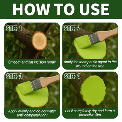 Tree Wound Sealer, 500g Tree Wound Dressing Grafting Wax with Brush, Rapid Protective Film Forming