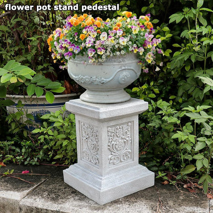 Classic Statuary Stand Outdoor Pedestal Sculpture Decor Plinth Base Riser, Garden or Home Resin