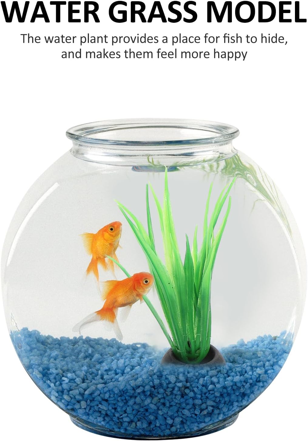 20pcs Fish Tank Decorations Set Aquarium Plants, Colorful Artificial Decor - Mini Plastic Water
