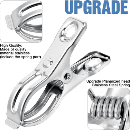 Upgraded 200 PCS Garden Clips, Greenhouse Clamps 100% Stainless Steel Heavy Duty Greenhuose Clips