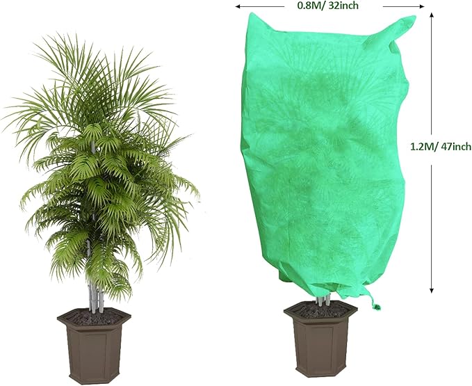 EAONE 12 Pack Plant Covers Freeze Protection, 32x47'' Winter Frosts Cloth for Outdoor Plants
