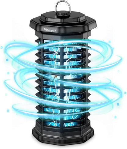 Minimoon Bug Zapper Outdoor 4000V Powerful Electric Mosquito Zapper, 15w Fly Trap Outdoor, IPX4