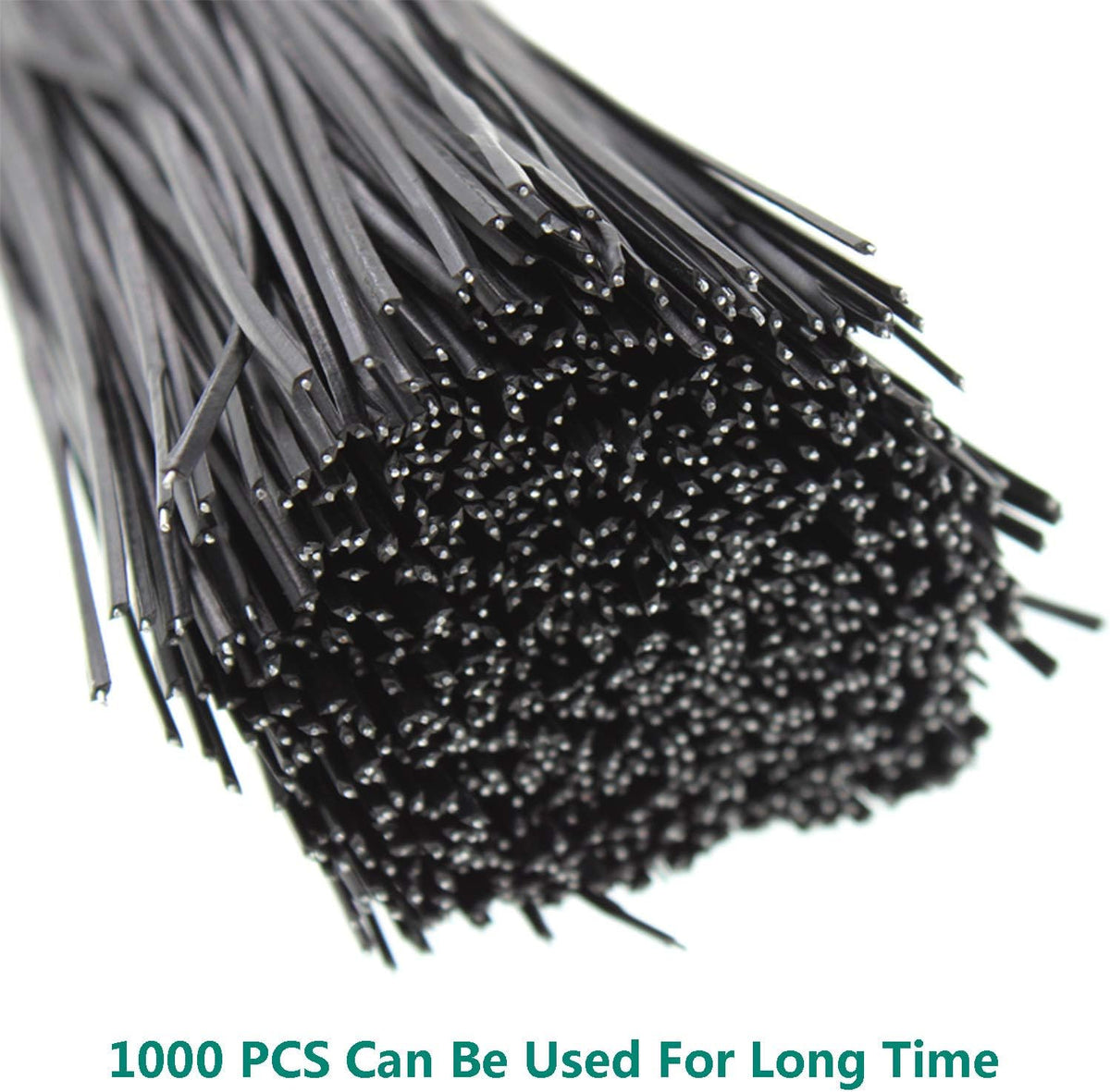 6 Inch Twist Ties,Ulifestar Cable Ties Bag Ties Plastic Coated Twist Ties 1000 Pack (Black)