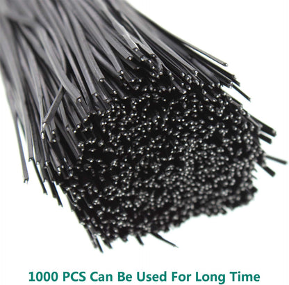 6 Inch Twist Ties,Ulifestar Cable Ties Bag Ties Plastic Coated Twist Ties 1000 Pack (Black)