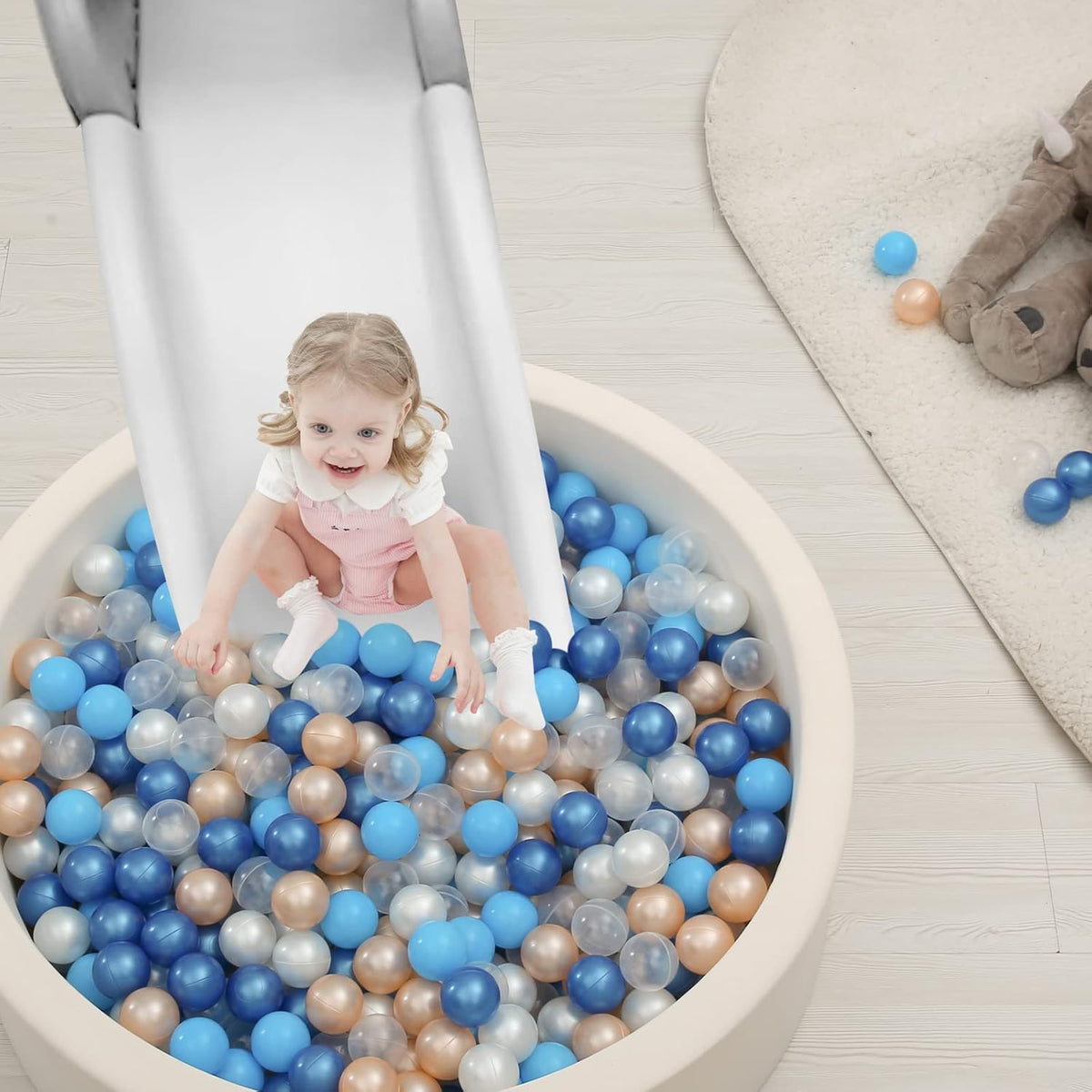 TRENDPLAY Plastic Balls for Ball Pits 2.2 Inch, Pack of 50 100 200 500 Hollow Balls, Perfect for