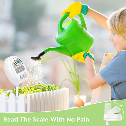 [Upgraded] Soil Moisture Meter, 4-in-1 Soil pH Tester, Moisture/Light/Nutrients/pH Meter for