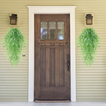 RECUTMS Fake Hanging Plants Artificial Ferns for Outdoor Hanging Faux Plants Vine Ivy Faux Fern